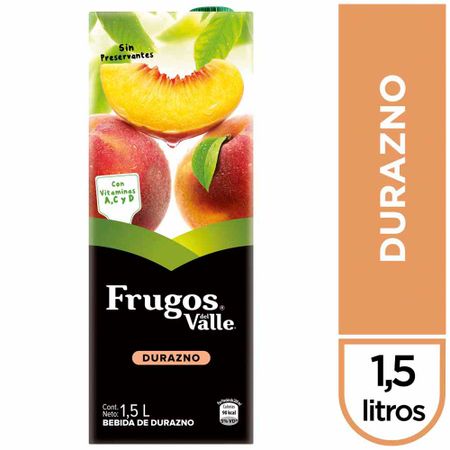 NÃ©ctar FRUGOS DEL VALLE Durazno Caja 1.5L